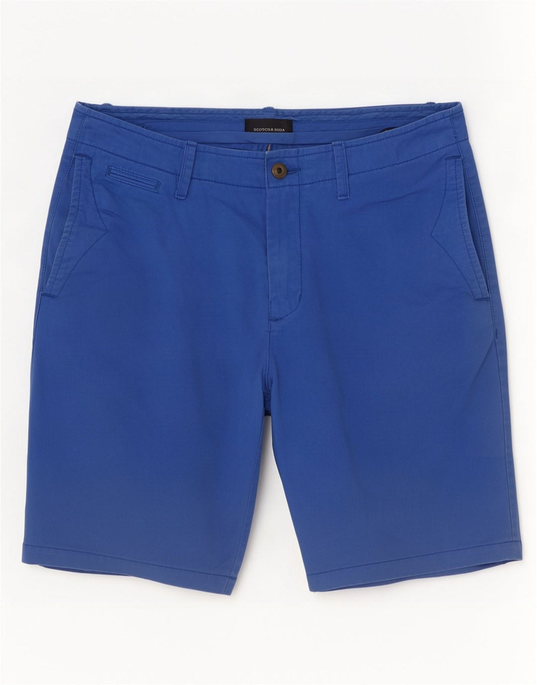 Scotch & Soda Mens Chino Shorts W30 Medium Blue Cotton