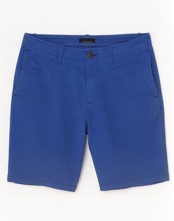 Scotch & Soda Mens Chino Shorts W30 Medium Blue Cotton