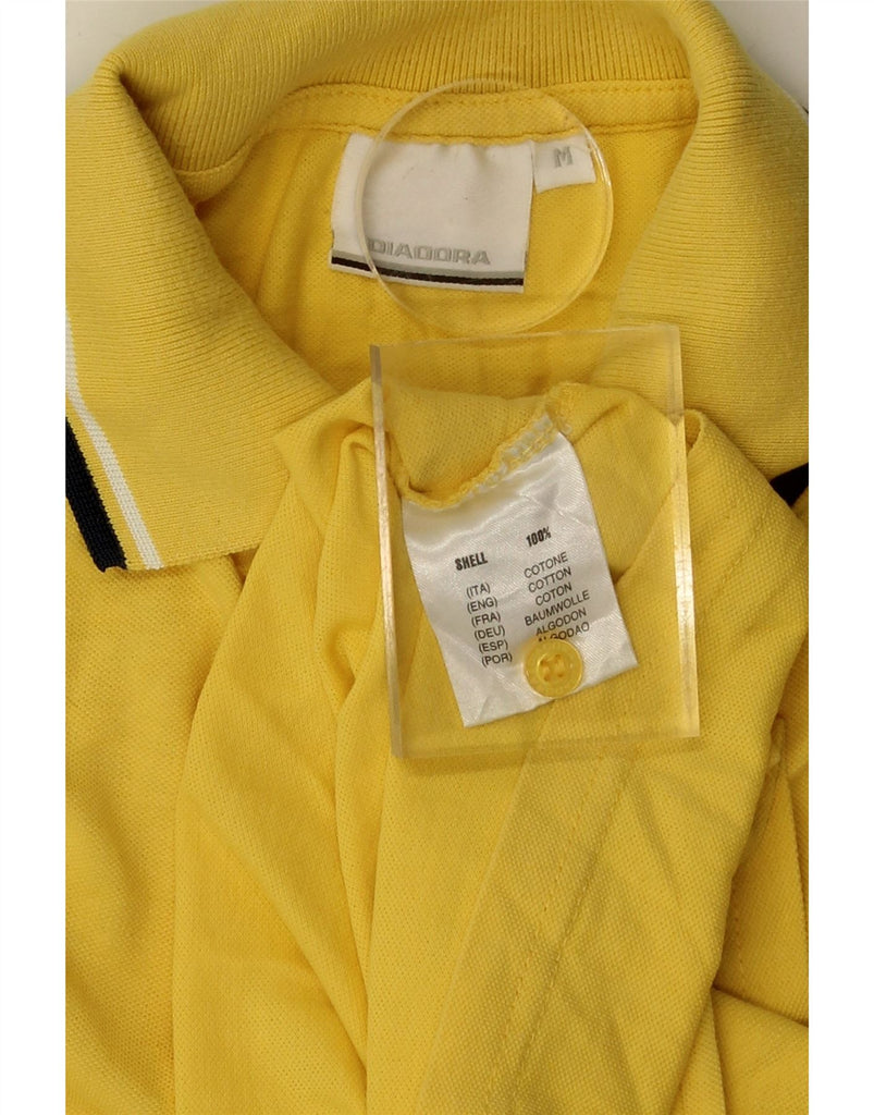 DIADORA Mens Polo Shirt Medium Yellow Cotton Vintage Diadora and Second-Hand Diadora from Messina Hembry 