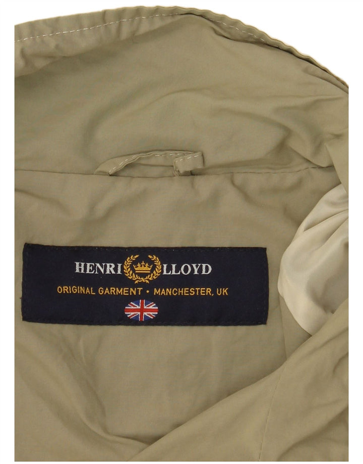 Henri Lloyd Mens Bomber Jacket UK 40 Large Khaki Colourblock