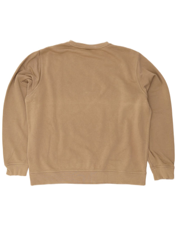 Nike Mens Regular Fit Sweatshirt Jumper XL Beige Cotton