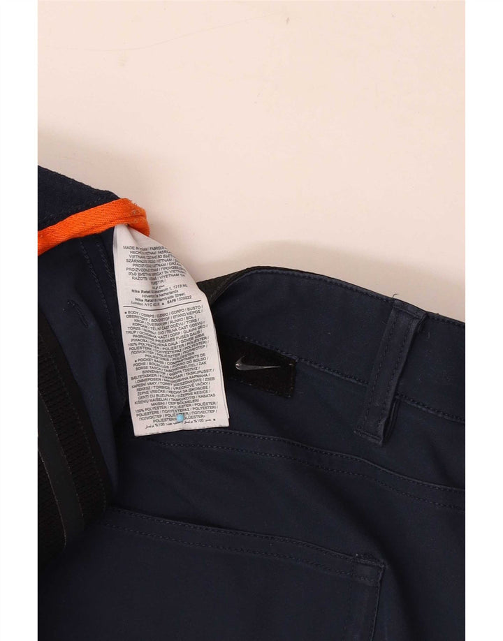 Nike Mens Straight Casual Trousers W36 L27 Navy Blue Polyester