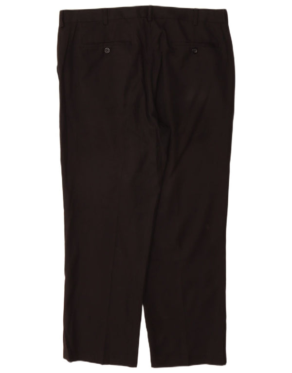 IZOD Mens Straight Suit Trousers W36 L29 Black Polyester