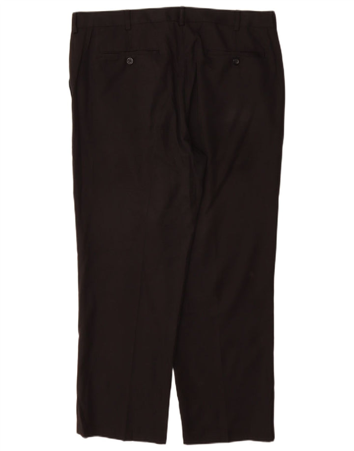 IZOD Mens Straight Suit Trousers W36 L29 Black Polyester