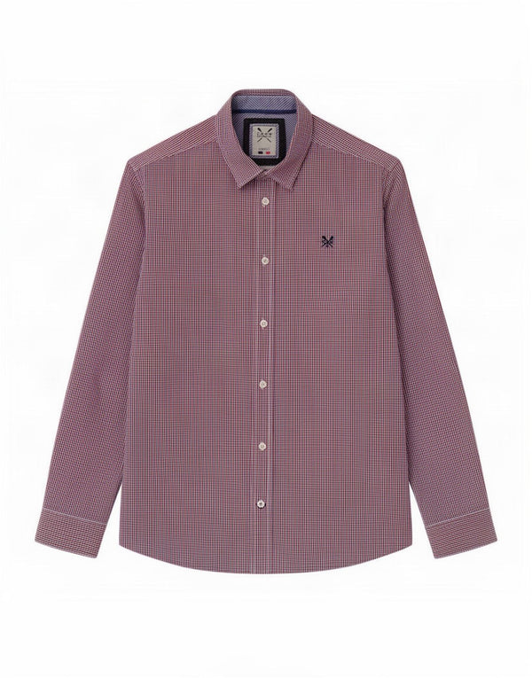 Crew Clothing Mens Shirt Small Red Gingham Cotton