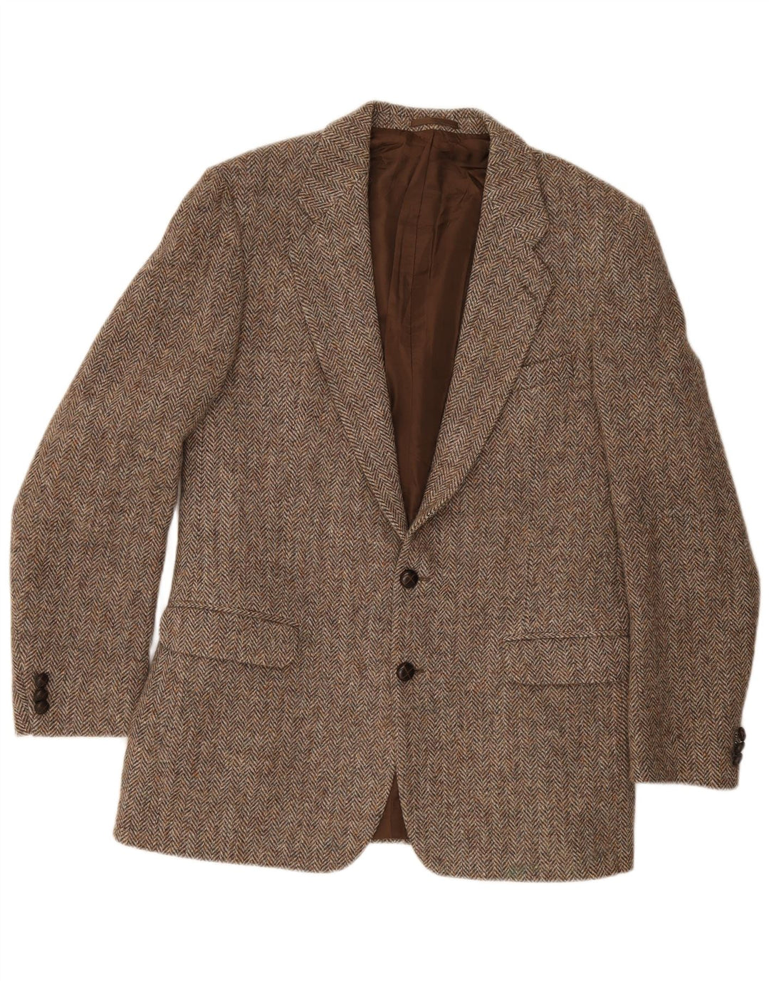 Harris Tweed Mens St. Michael Blazer Jacket UK 40 Large Brown Herringbone