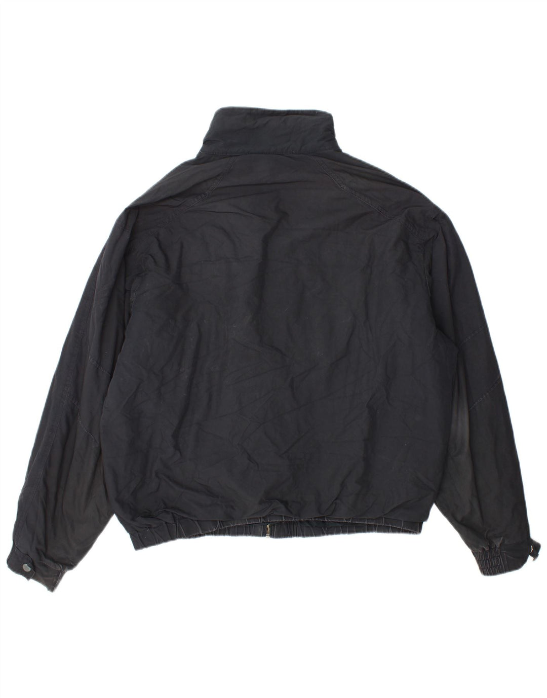 Zara Mens Bomber Jacket UK 40 Large Navy Blue Polyester