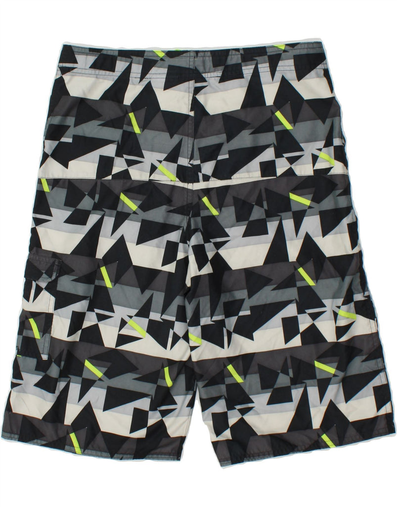 NIKE Boys Swimming Shorts 13-14 Years XL Grey Geometric Polyester | Vintage Nike | Thrift | Second-Hand Nike | Used Clothing | Messina Hembry 
