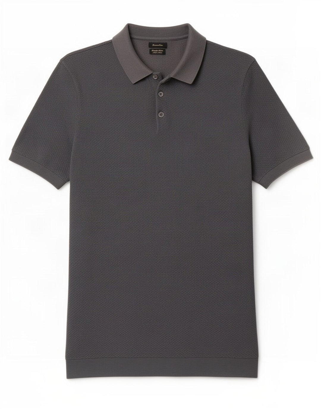 Massimo Dutti Mens Polo Shirt Medium Grey Cotton