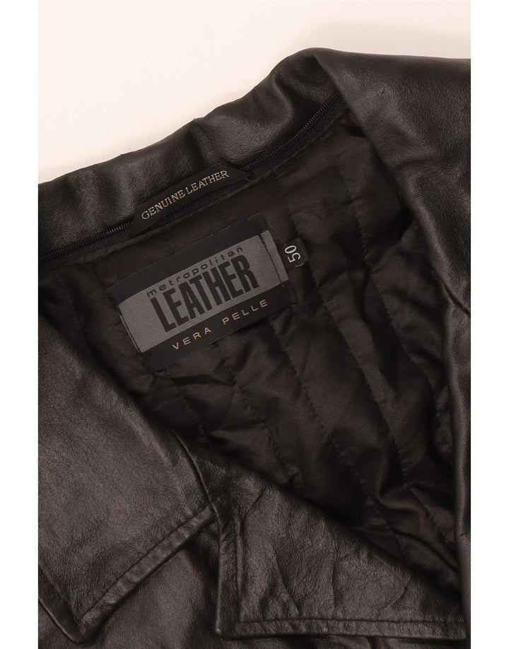 Metropolitan Mens Leather Jacket IT 50 Large Black