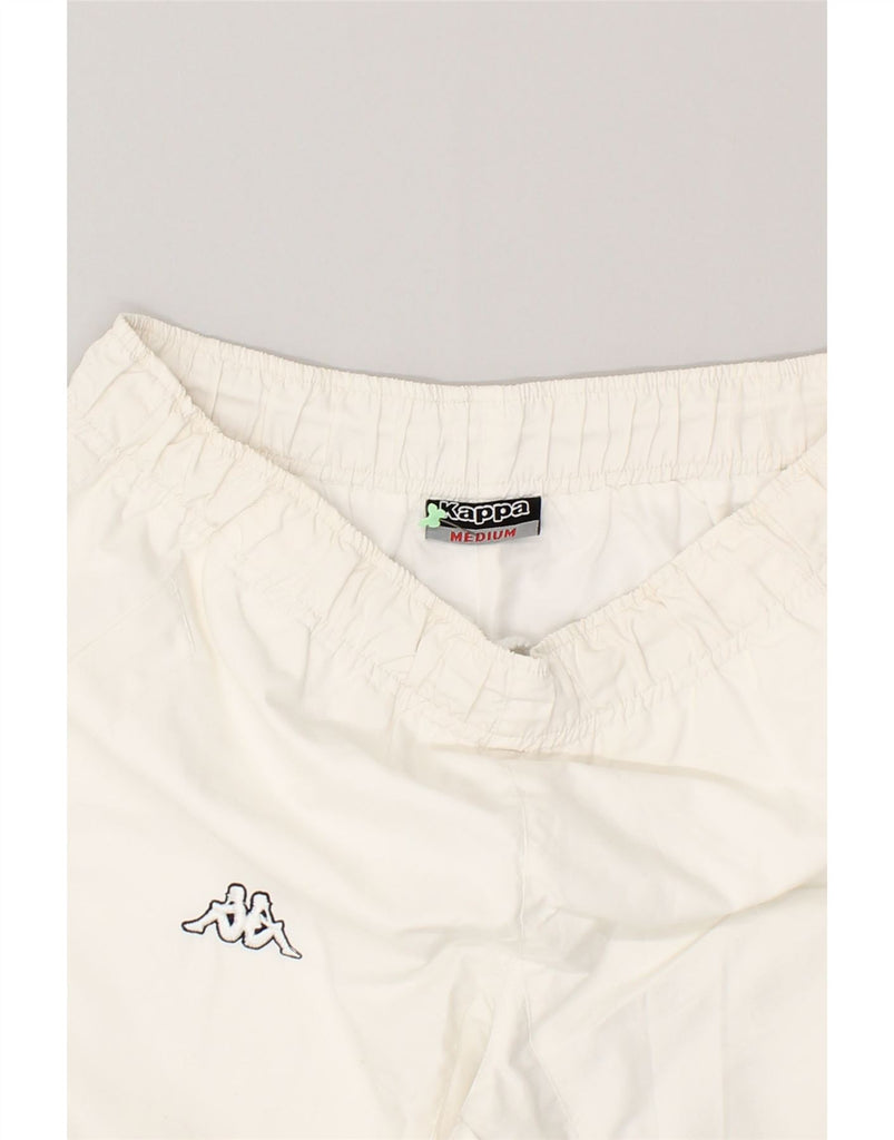 KAPPA Mens Graphic Bermuda Sport Shorts Medium White Polyester | Vintage Kappa | Thrift | Second-Hand Kappa | Used Clothing | Messina Hembry 