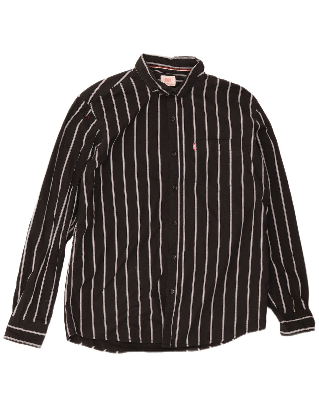 Levi's Mens Slim Fit Shirt 2XL Black Striped