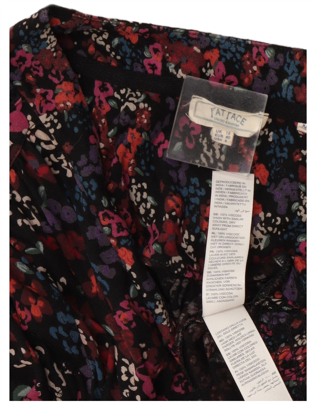 Fat Face Womens Long Sleeve Blouse Top UK 12 Medium Multicoloured Floral