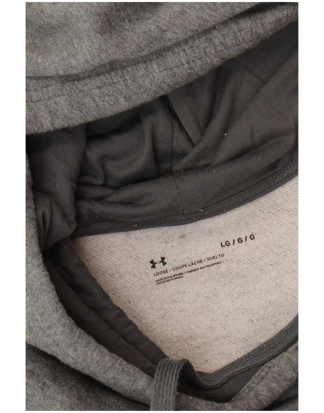 UNDER ARMOUR Mens Hoodie Jumper Large Grey