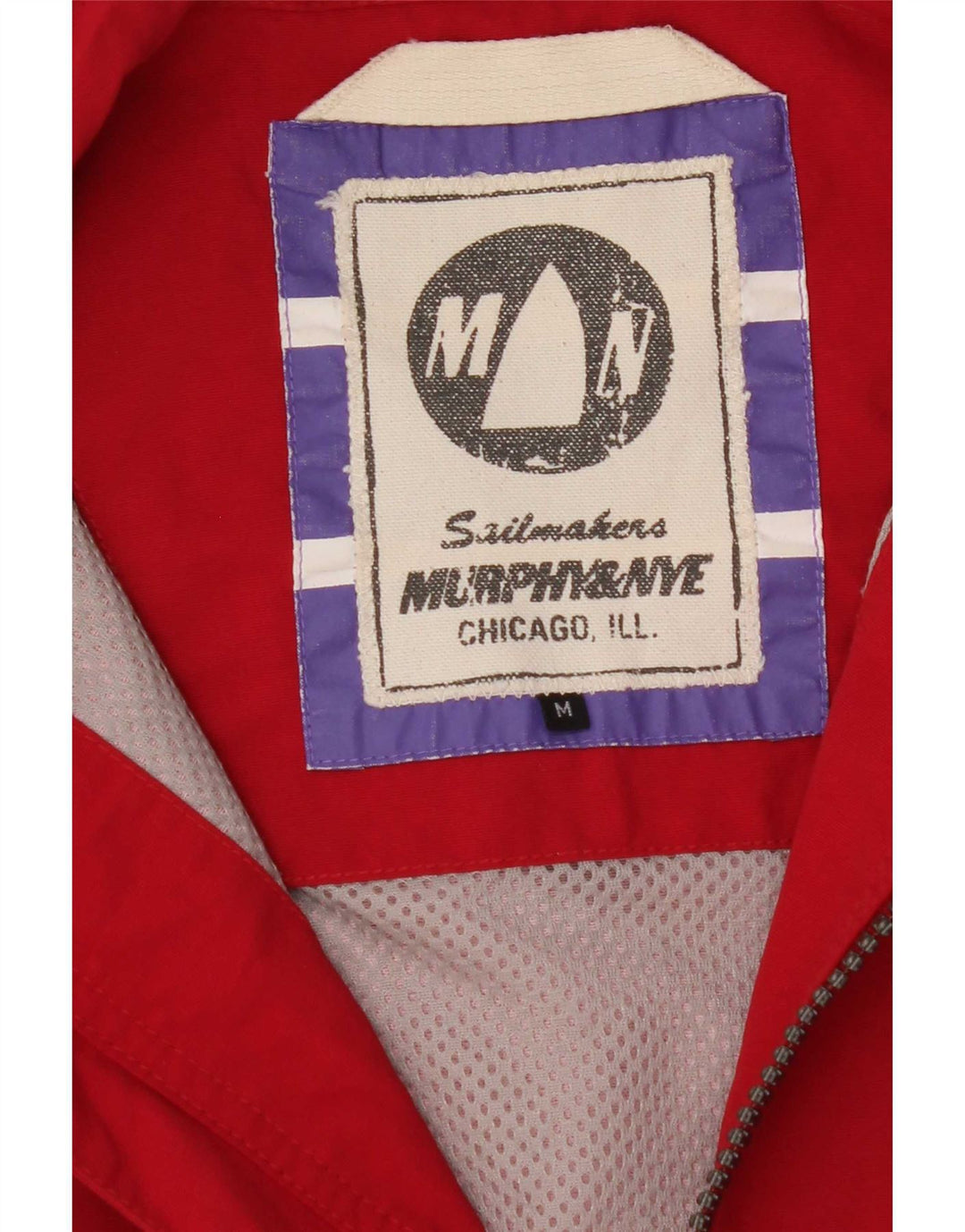 Murphy & Nye Mens Rain Jacket UK 38 Medium Red Polyester