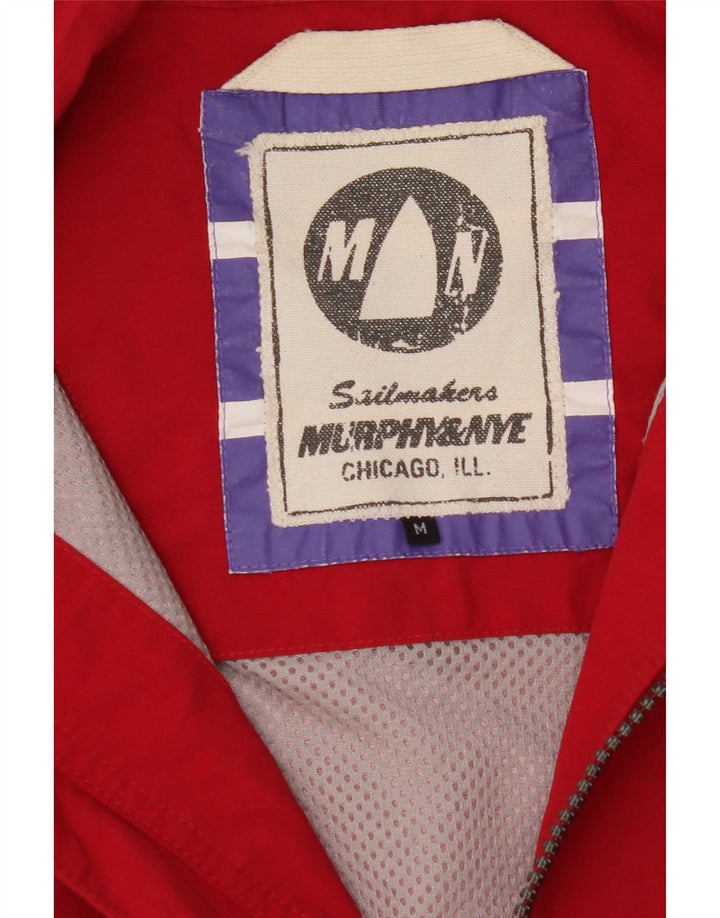Murphy & Nye Mens Rain Jacket UK 38 Medium Red Polyester