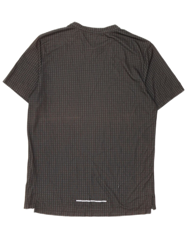 Nike Mens Dri Fit T-Shirt Top Medium Grey Geometric Polyester
