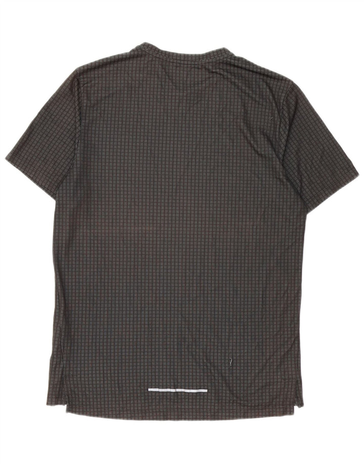 Nike Mens Dri Fit T-Shirt Top Medium Grey Geometric Polyester