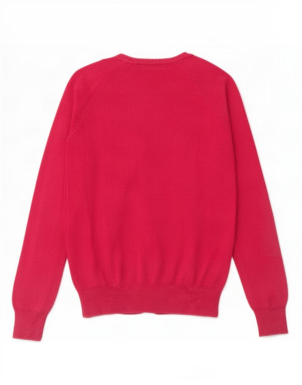 Zara Womens Cardigan Sweater UK 12 Medium Pink Cotton