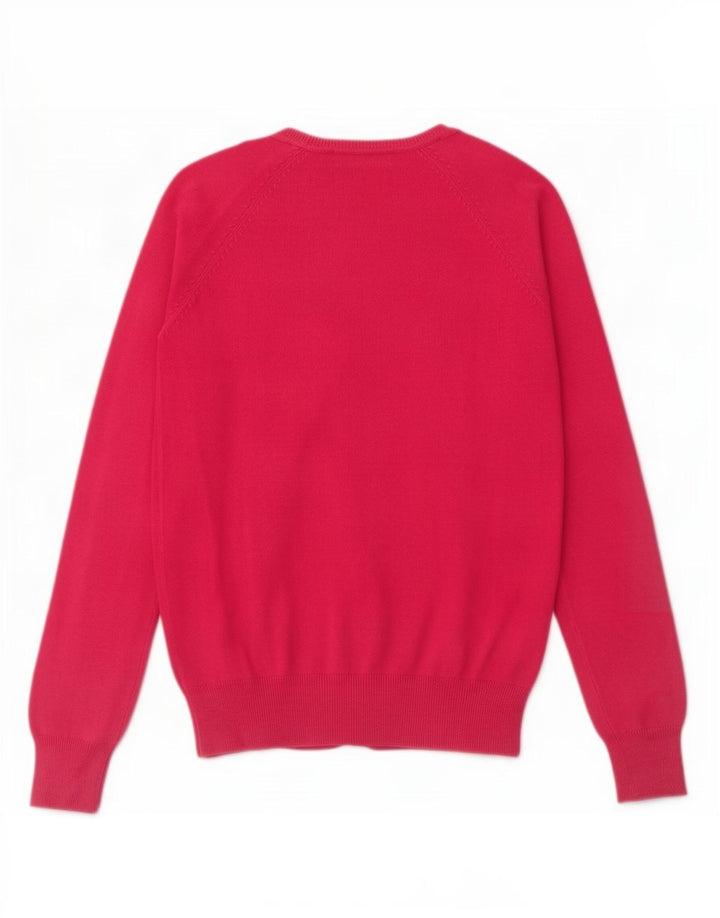 Zara Womens Cardigan Sweater UK 12 Medium Pink Cotton