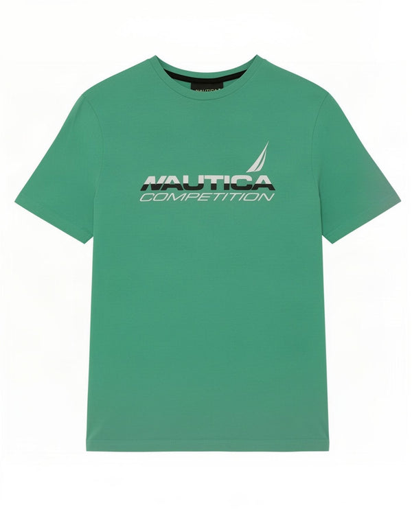 Nautica Mens Graphic T-Shirt Top Medium Green Cotton