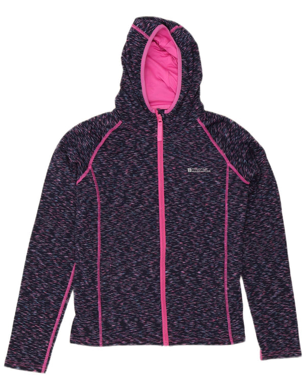 Mountain Warehouse Girls Zip Hoodie Sweater 12-13 Years Navy Blue Flecked