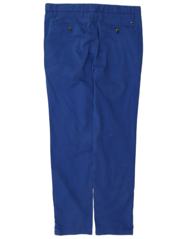 Tommy Hilfiger Mens Slim Chino Trousers W32 L32 Blue Cotton