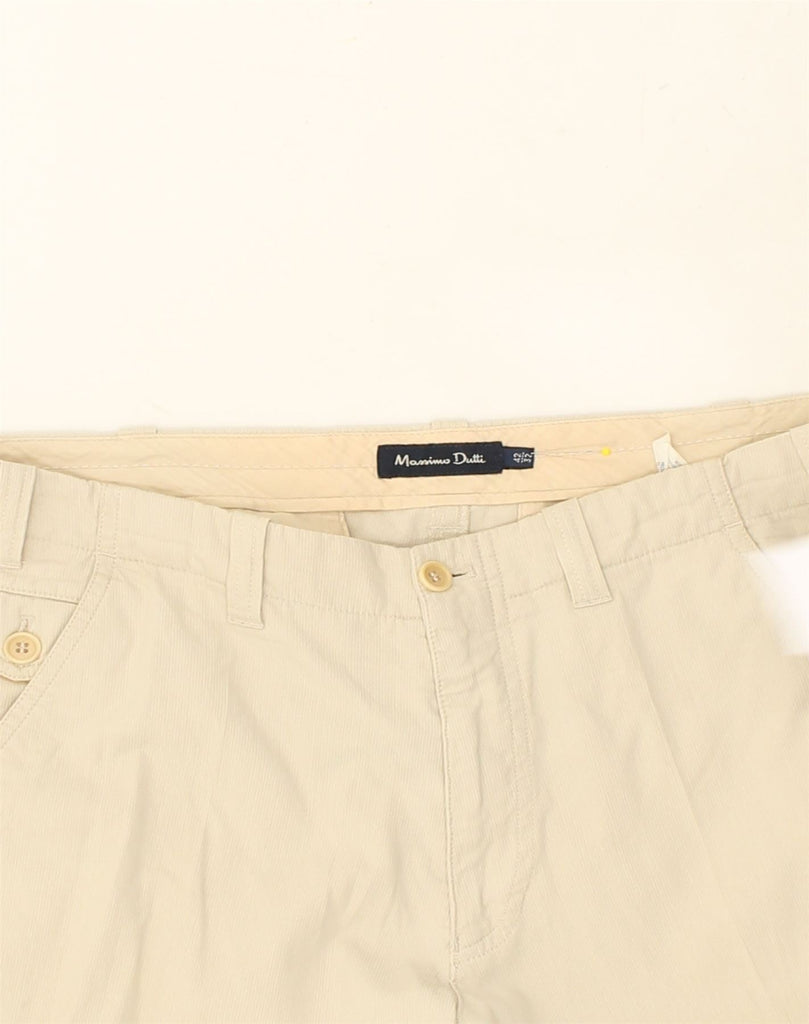 MASSIMO DUTTI Mens Straight Casual Trousers W 32 L29 Beige Cotton | Vintage Massimo Dutti | Thrift | Second-Hand Massimo Dutti | Used Clothing | Messina Hembry 