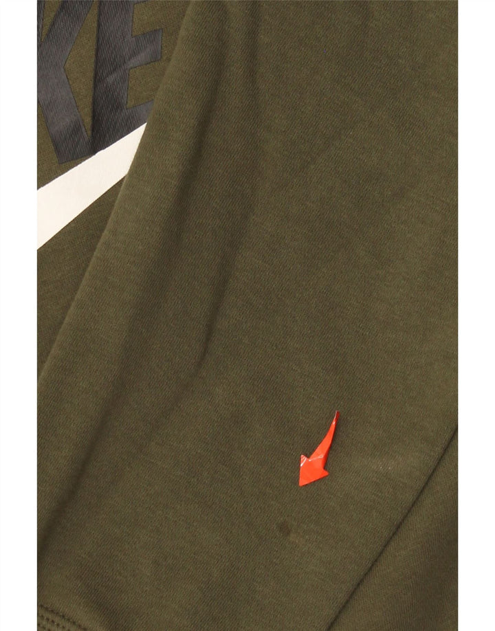 Nike Boys Standard Fit Graphic Sweatshirt Jumper 13-14 Years XL Khaki