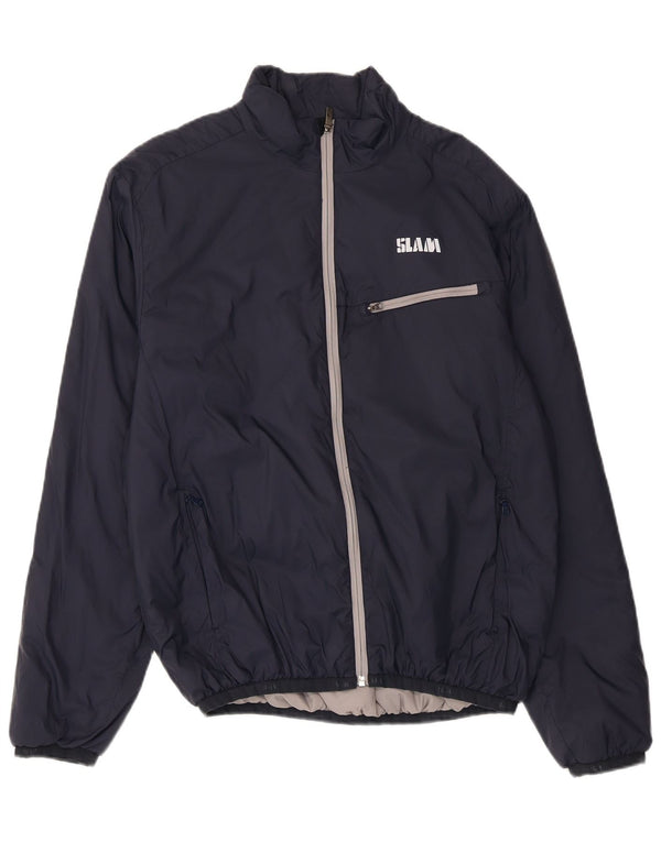 Slam Womens Bomber Jacket UK 16 Large Navy Blue Polyamide