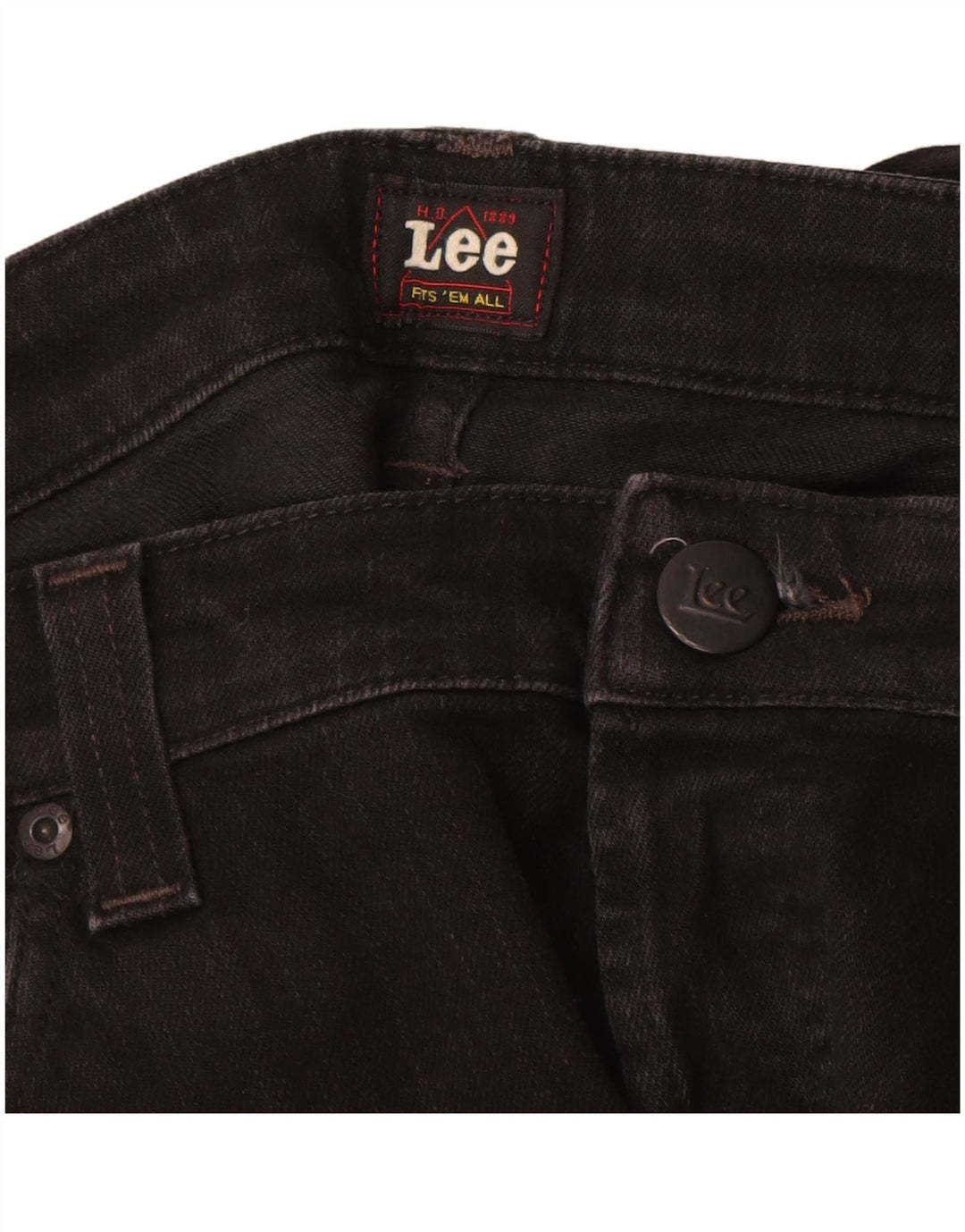 Lee Mens Powell Straight Jeans W38 L36 Black Cotton