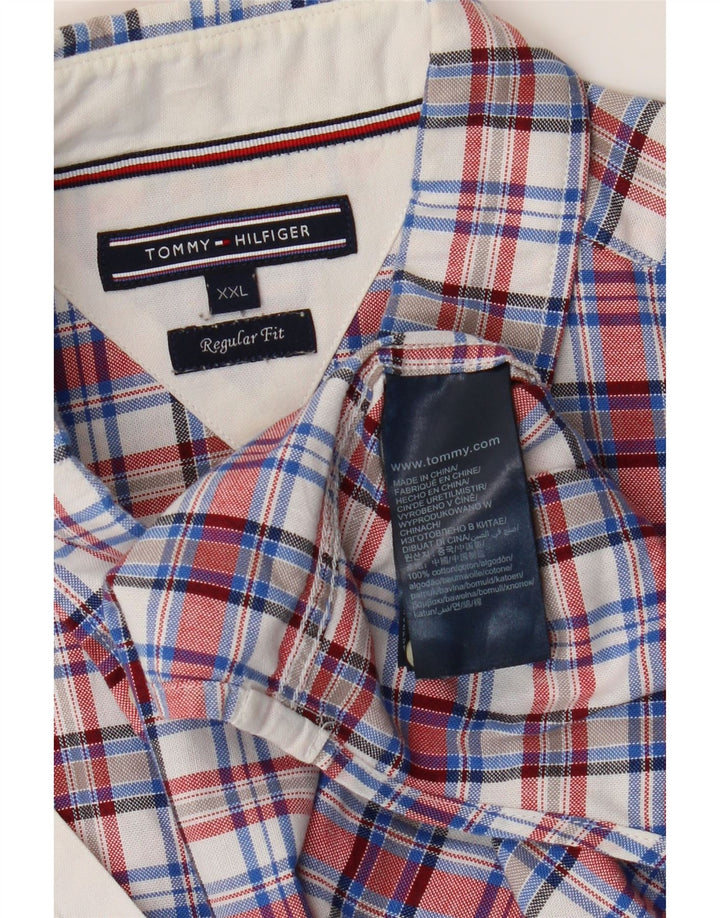 Tommy Hilfiger Mens Regular Fit Shirt 2XL Multicoloured Check Cotton