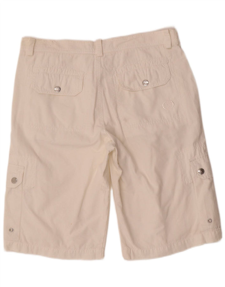 Sergio Tacchini Mens Cargo Shorts W32 Medium White
