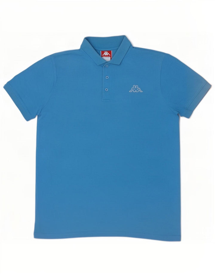 Kappa Mens Polo Shirt Large Blue Cotton