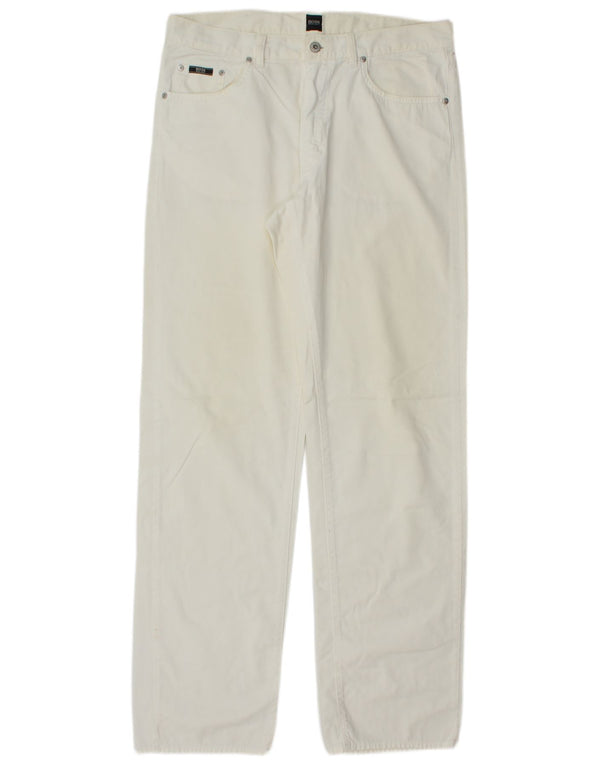 Hugo Boss Mens Straight Jeans W36 L35 White