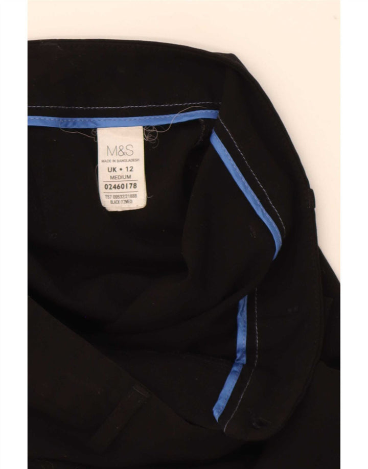 Marks & Spencer Womens Bootcut Suit Trousers UK 12 Medium W32 L30 Black