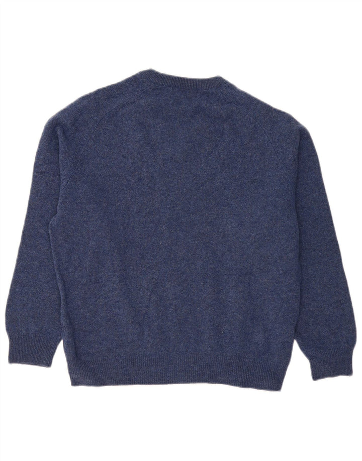 Marks & Spencer Womens V-Neck Jumper Sweater UK 14 Medium Navy Blue