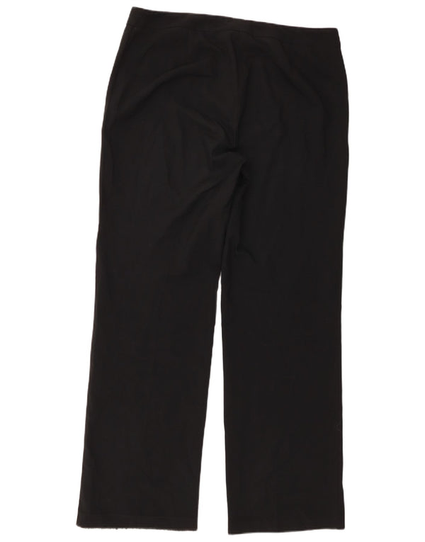 Marks & Spencer Womens Straight Casual Trousers UK 14 Large W34 L31 Black