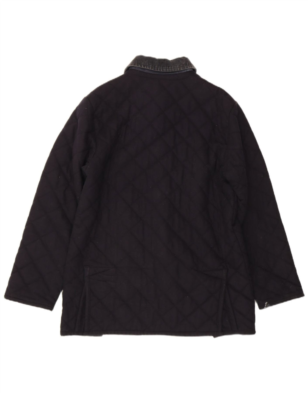ETRO Mens Quilted Jacket UK 38 Medium Navy Blue Cotton