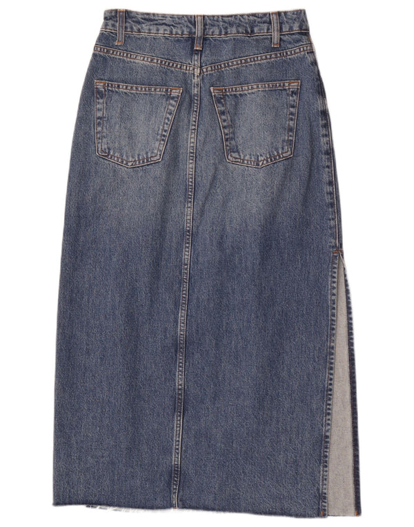 Topshop Womens Denim Skirt UK 8 Small W26  Blue Cotton