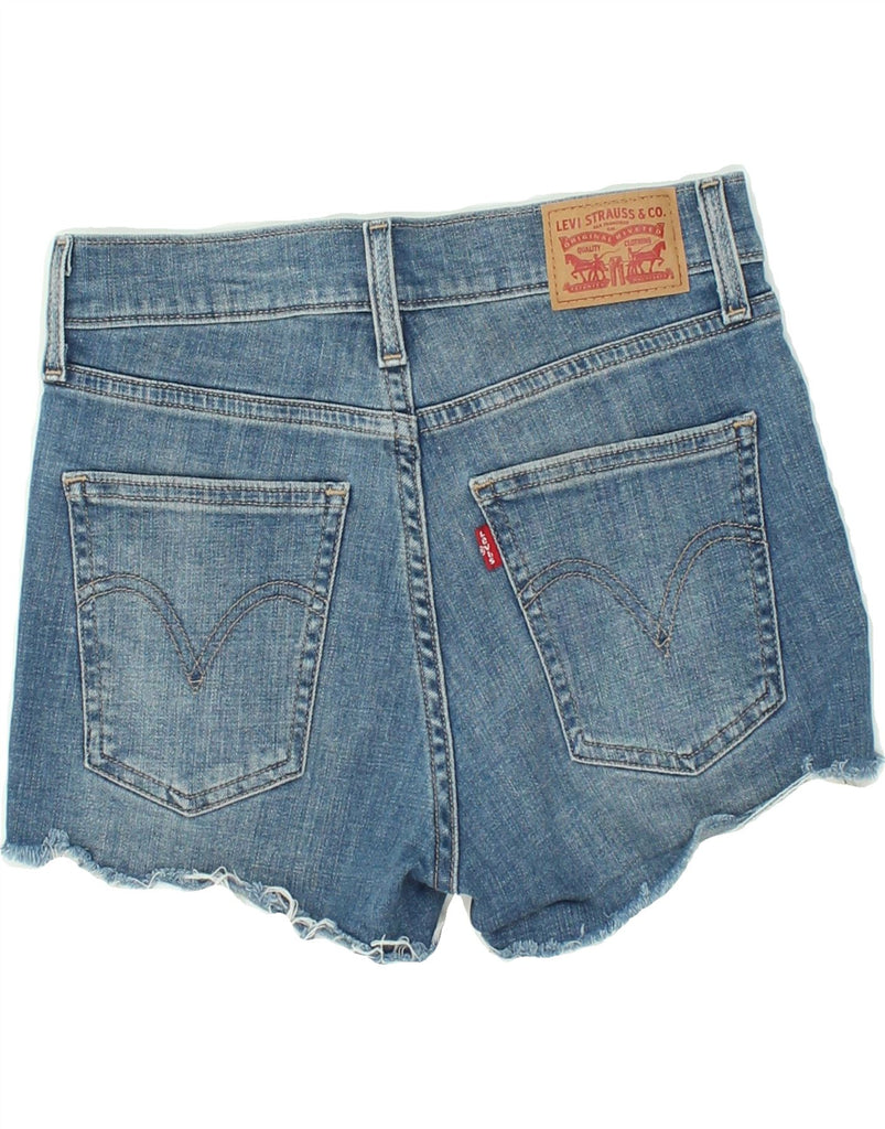 LEVI'S Girls Distressed Denim Shorts 9-10 Years W25 Blue Cotton | Vintage Levi's | Thrift | Second-Hand Levi's | Used Clothing | Messina Hembry 