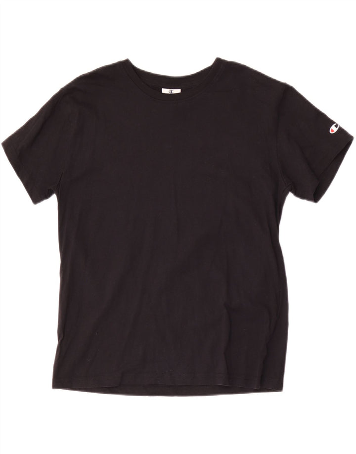 Champion Womens T-Shirt Top UK 12 Medium Black