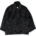 VINTAGE Womens Oversized Open Faux Fur Overcoat IT 42 Medium Black Viscose Vintage Vintage and Second-Hand Vintage from Messina Hembry 