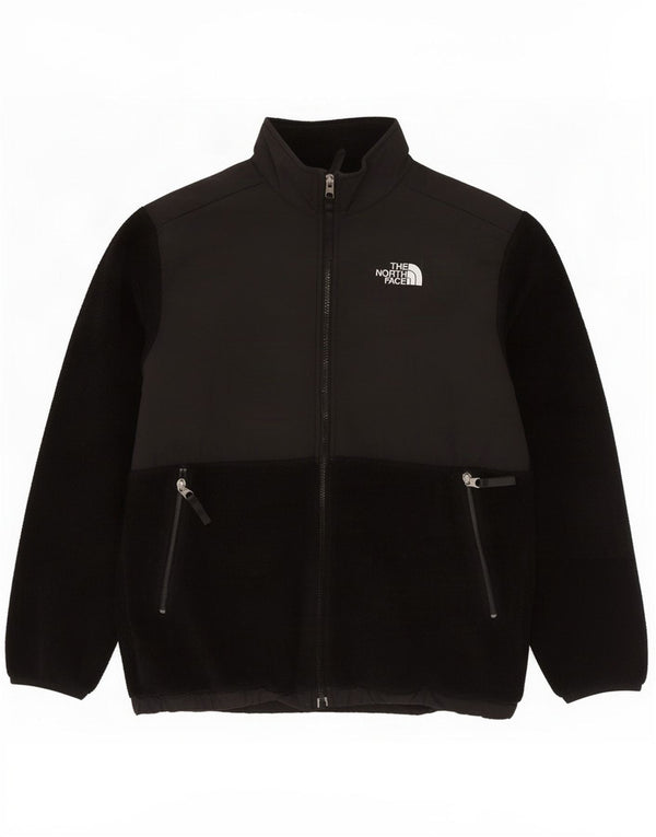 The North Face Boys Polartec Fleece Jacket 14-15 Years XL Black Colourblock