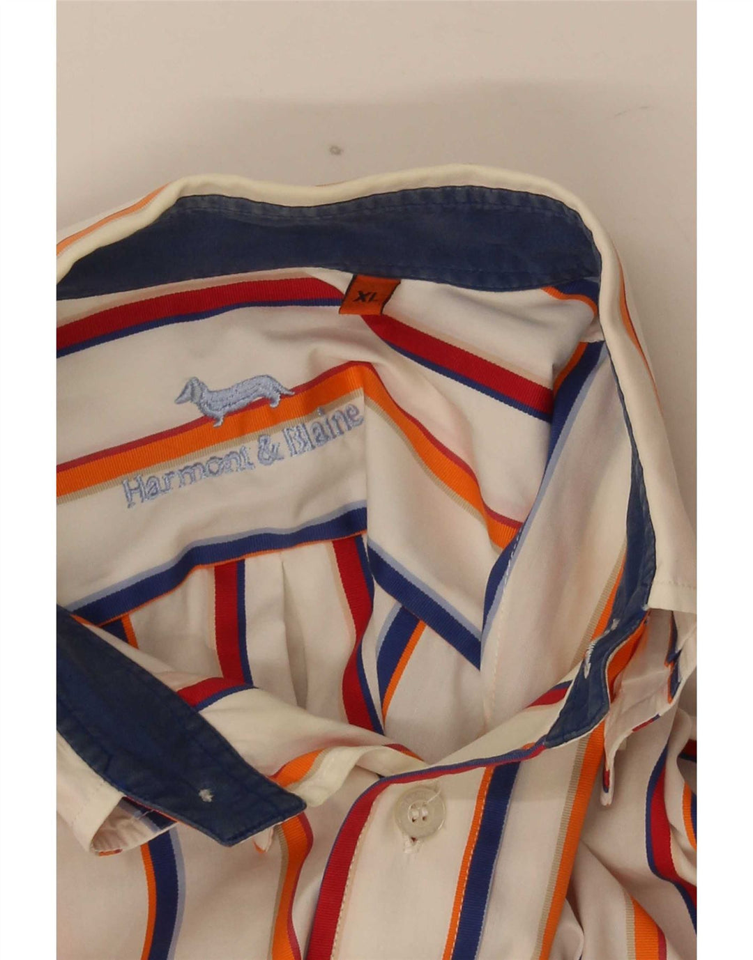 Harmont & Blaine Mens Shirt XL White Striped