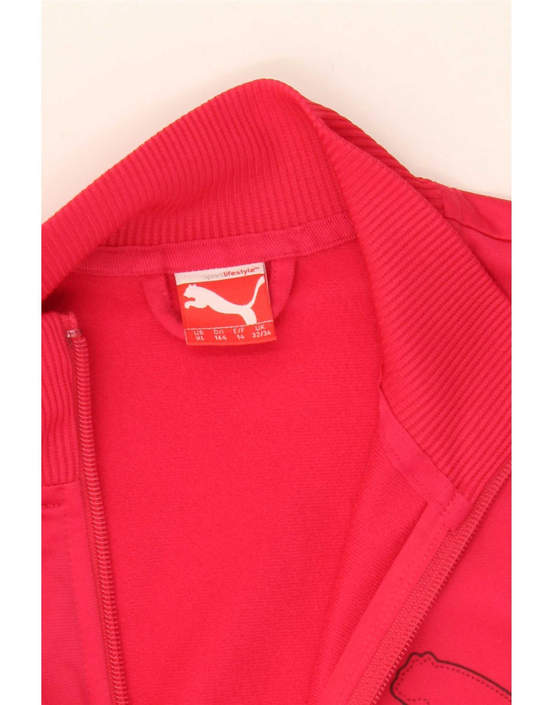 Puma Girls Graphic Tracksuit Top Jacket 13-14 Years Pink