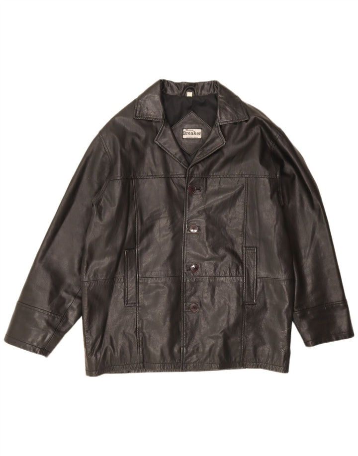 Vintage Mens Leather Jacket UK 40 Large Black