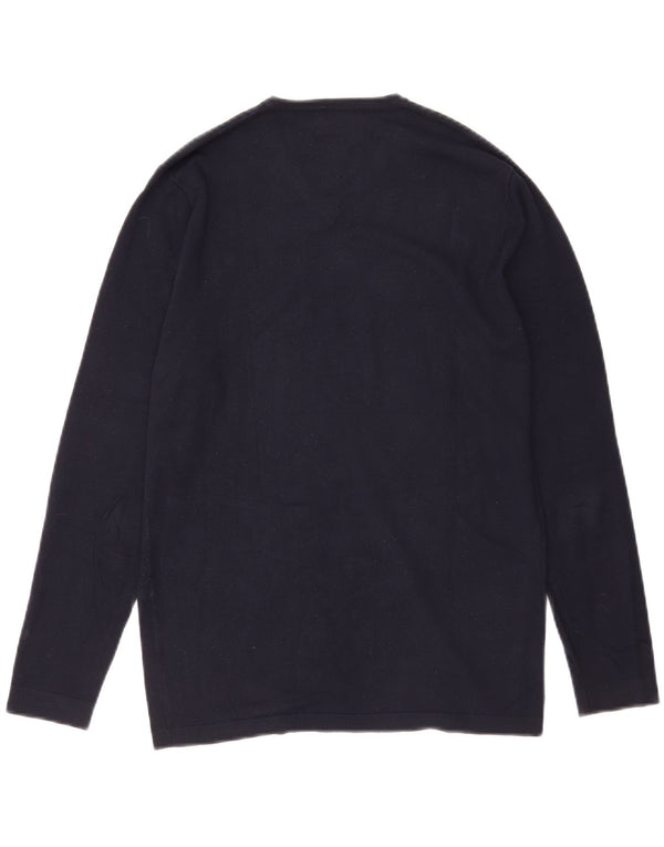 Zara Mens Top Long Sleeve Small Navy Blue