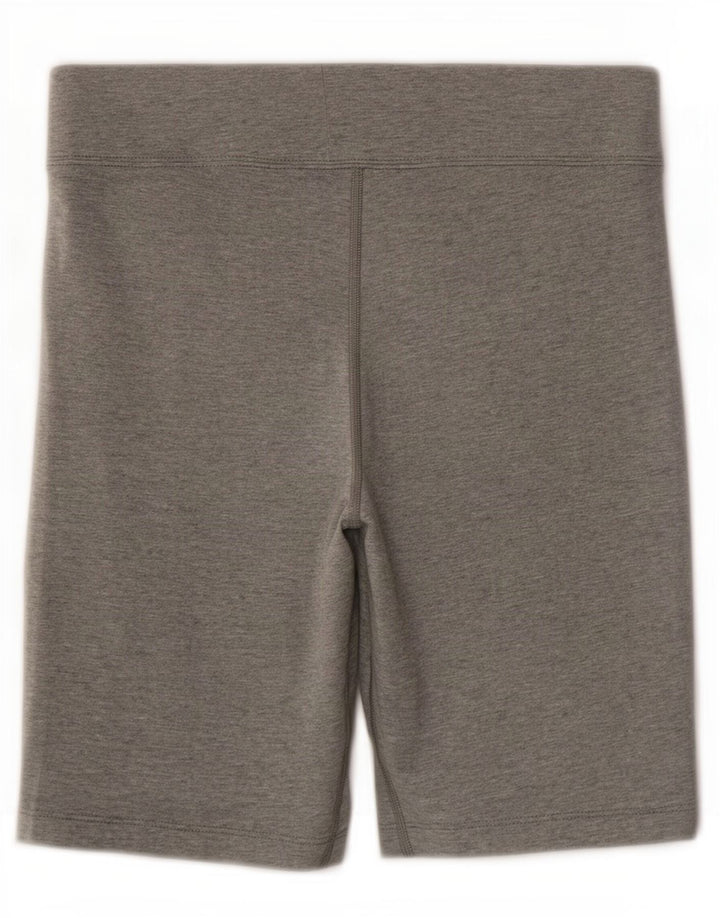Nike Womens Sport Shorts UK 12 Medium Grey Cotton