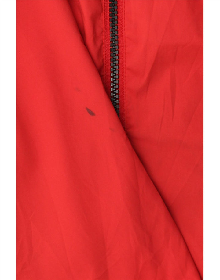 Adidas Mens Clima Proof Rain Jacket UK 42 XL Red Colourblock Polyester